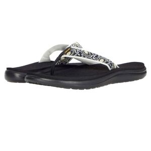 TEVA Voya Flip | Doria Black | Sandals | Womens 8 | Black & White B&W - Cute!